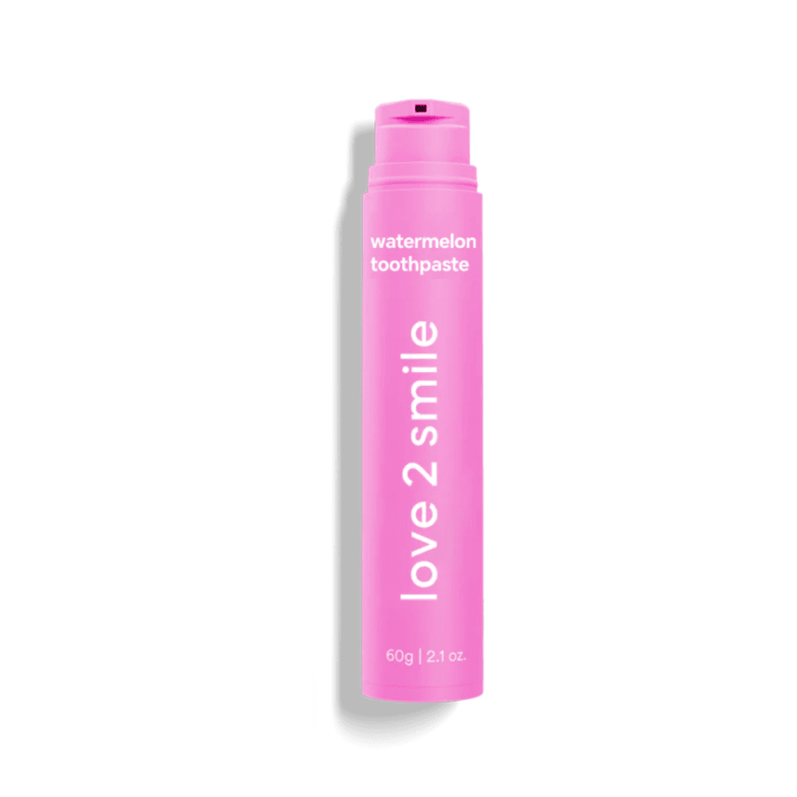 Balinanti dantų pasta su dozatoriumi "Love2smile", arbūzų skonio 60 ml.